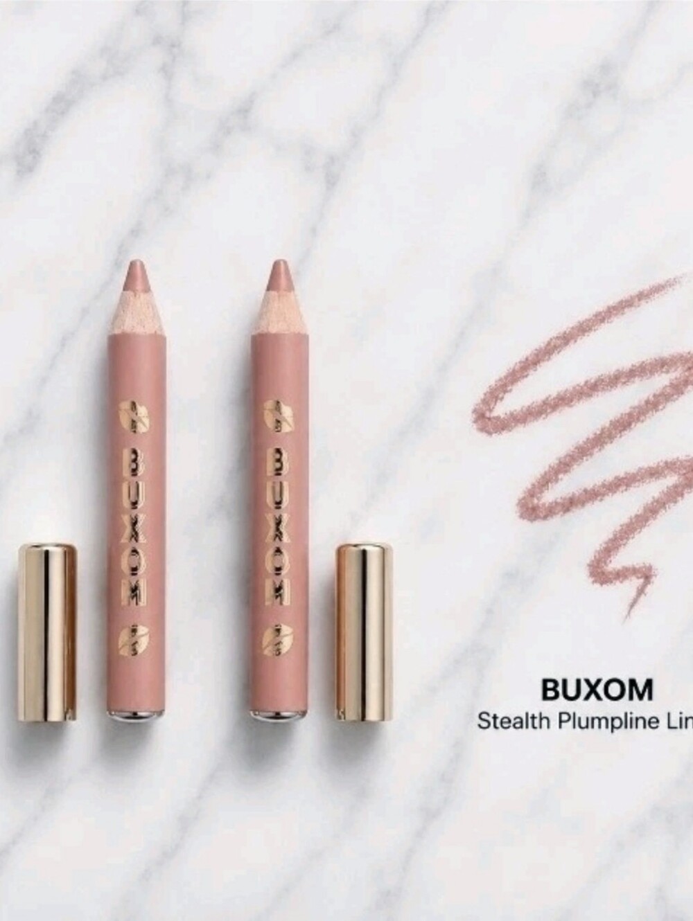 2 x Buxom STEALTH Plumpline Lip Liners .03 oz ea Travel Size RARE, HTF!!! READ!